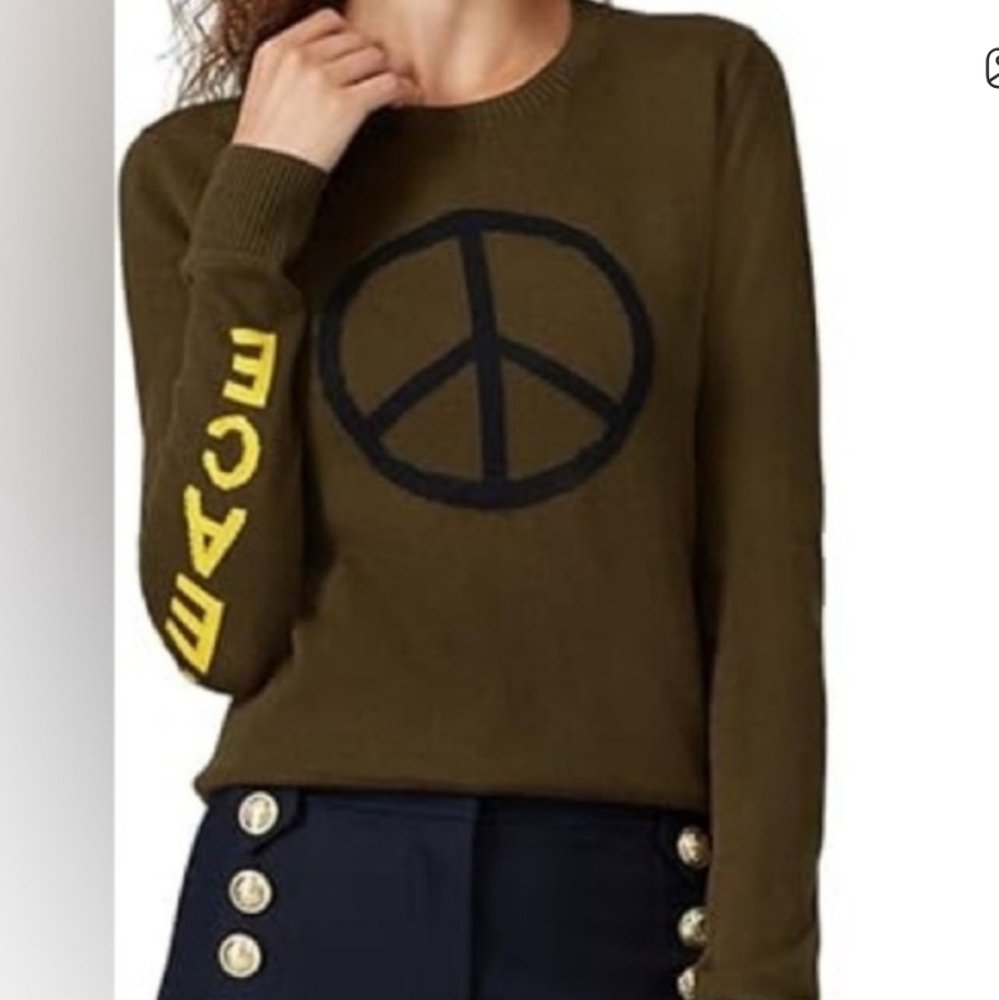 VICTOR ALFARO Peace Sweater Graphic Green